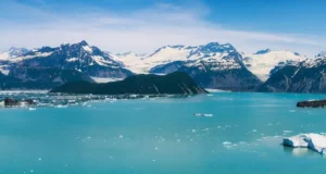 Внутри озера Алсек в Национальном парке Глейшер-Бэй на Аляске образовался новый роскошный остров