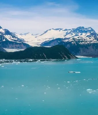 Внутри озера Алсек в Национальном парке Глейшер-Бэй на Аляске образовался новый роскошный остров