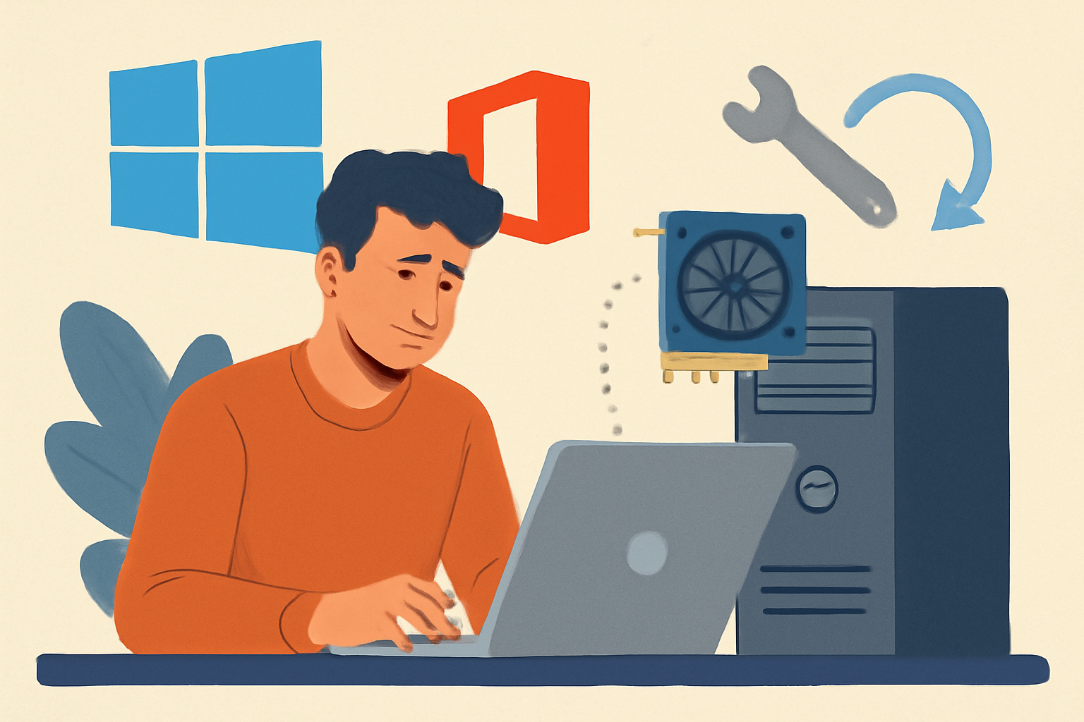 Как восстановить активацию Windows и Office после замены аппаратных компонентов